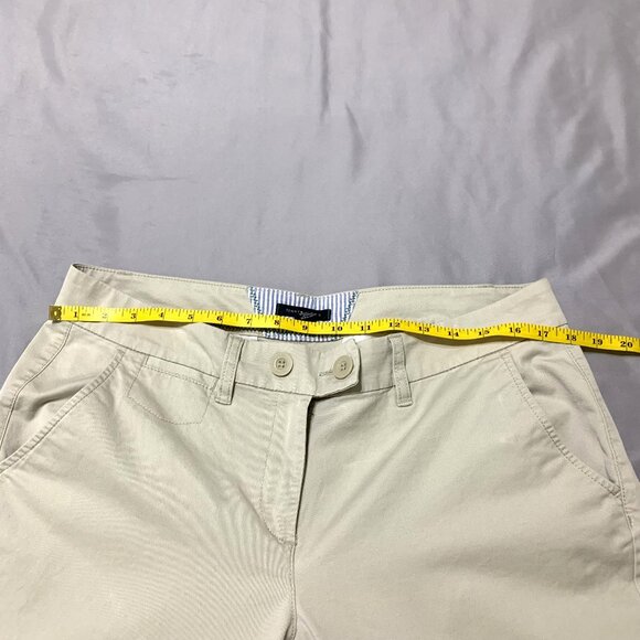 Tommy Hilfiger Khakis/Chinos Beige Women Size 12 Ankle Slit Hem 2 Front Pockets - Picture 6 of 11